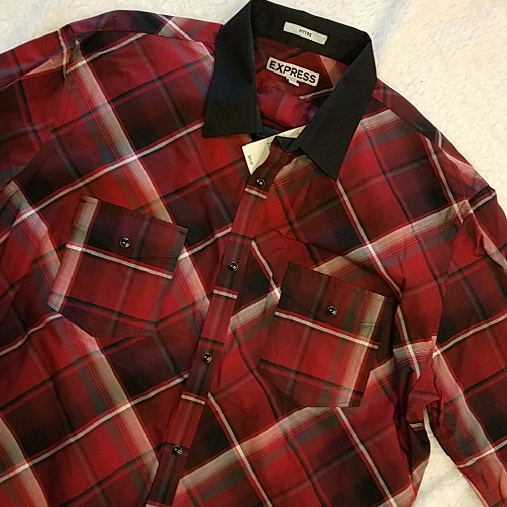 Express mens button up